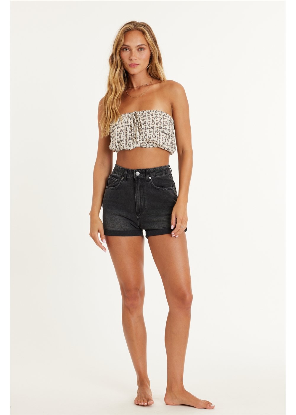 FIONA WOVEN DENIM SHORT