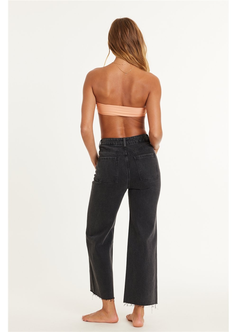 GABI CROP FLARE WOVEN JEAN