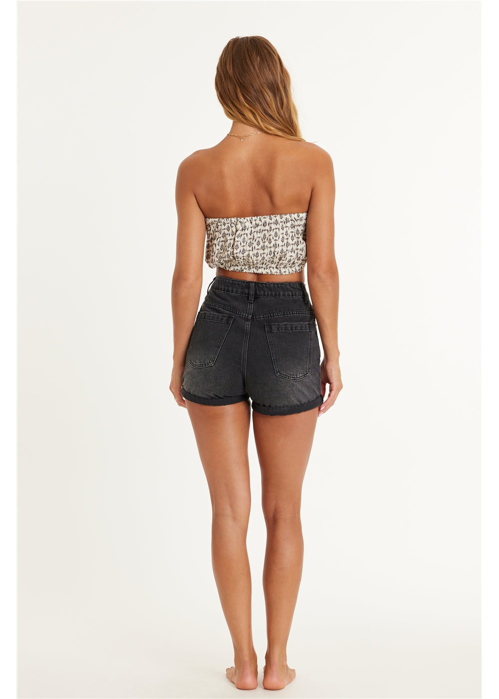 FIONA WOVEN DENIM SHORT