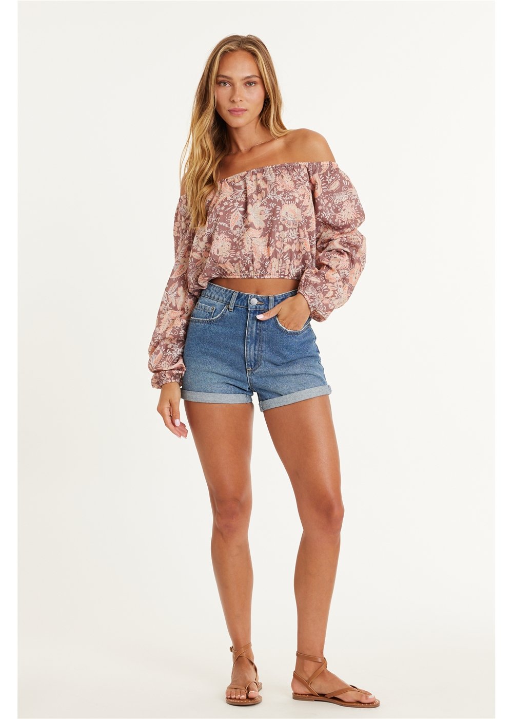 ELIZA LS WOVEN TOP