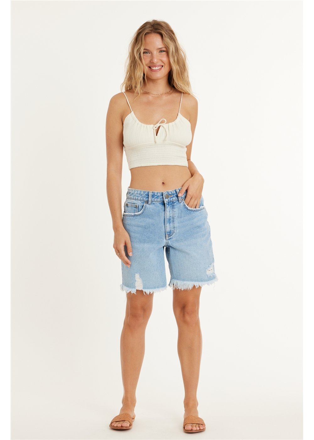 SUN-KISSED WOVEN TANK TOP