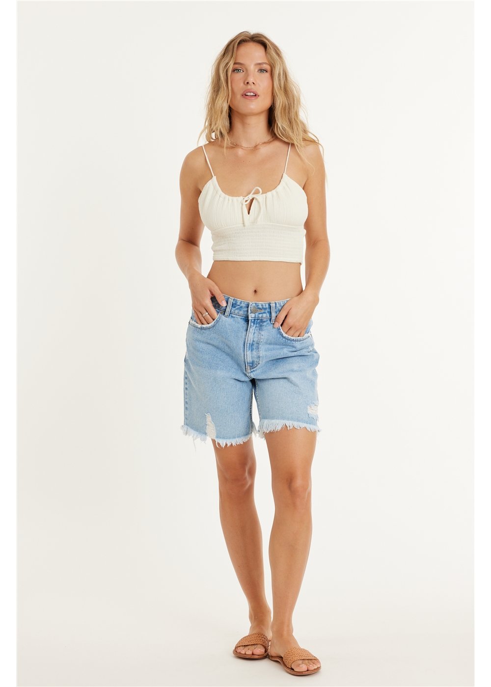 SUN-KISSED WOVEN TANK TOP