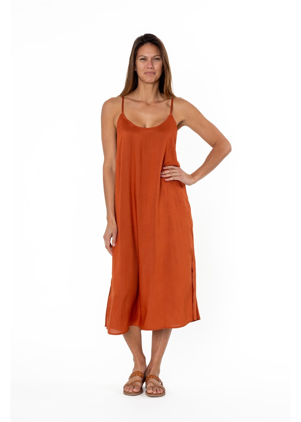 PAINTED DESERT WOVEN TANK DRESS