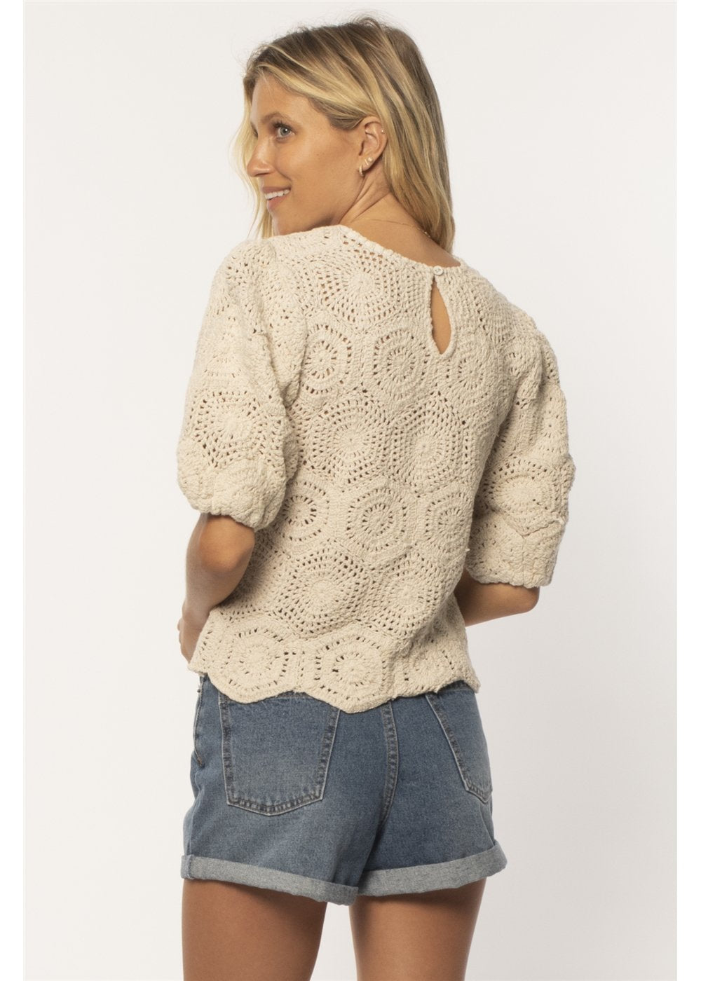 Sunchild Short Sleeve Knit Sweater