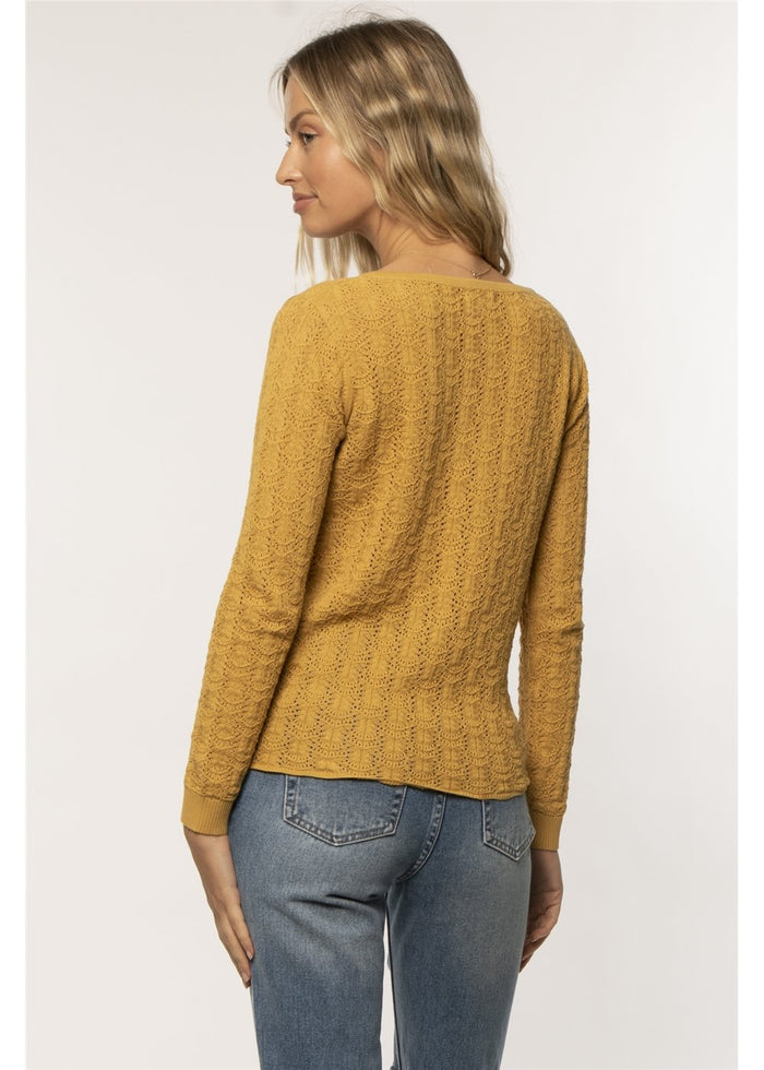 Society Amuse Women's Marigold Penrose Long Sleeve Sweater