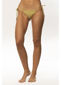 Amuse Society Women's Solid Oasis Skimpy Bottom in Cactus. front view