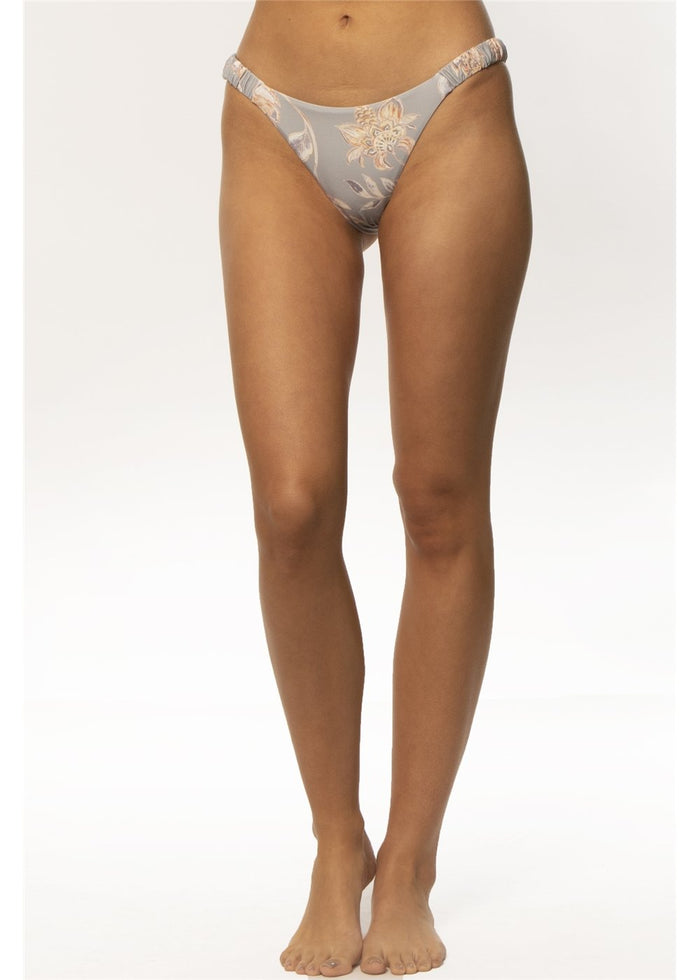 Amuse Society Women's Morning Floral Venice High Hip Bottom in Bluestone. Front view